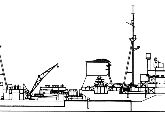 Корабль HMS Ajax [Light Cruiser] (1943) - чертежи, габариты, рисунки